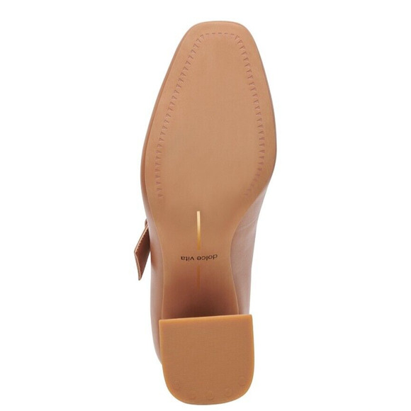 NEW Dolce Vita Womens Lakota Mary Jane Pumps Caramel Brown Leather Size 7.5 - Picture 5 of 6